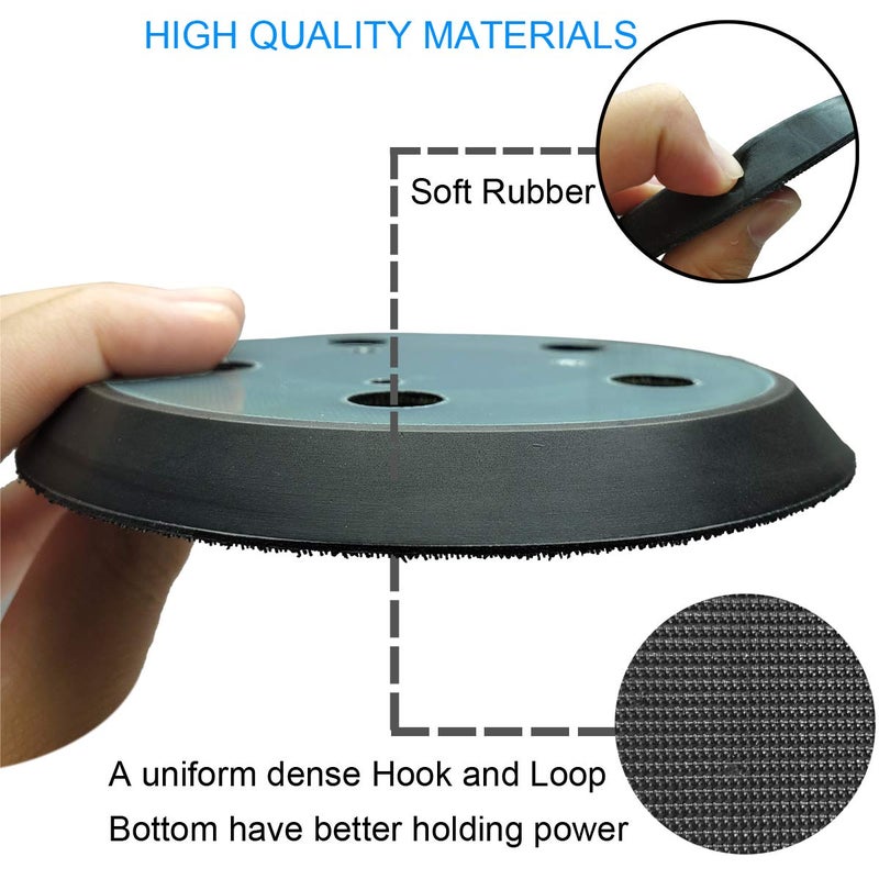 Tockrop 5" Sander Pad for Porter-Cable 333 and 333VS Random Orbit Sanders - Replacement for No. 13904 Hook-and-Loop Pad - Image 4
